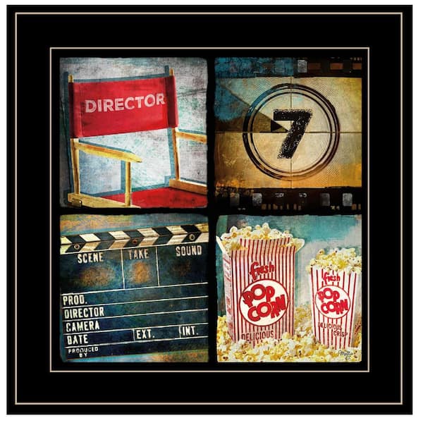 HomeRoots Charlie At The Movies 1-Piece Framed Wall Art 15 in. x 15 in.