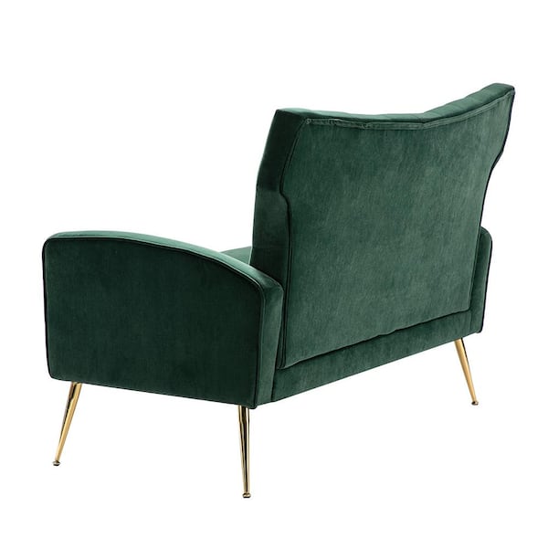 JAYDEN CREATION Brion 48 in. Green Velvet Loveseat with Tufted SFWH0192-GREEN The Home Depot