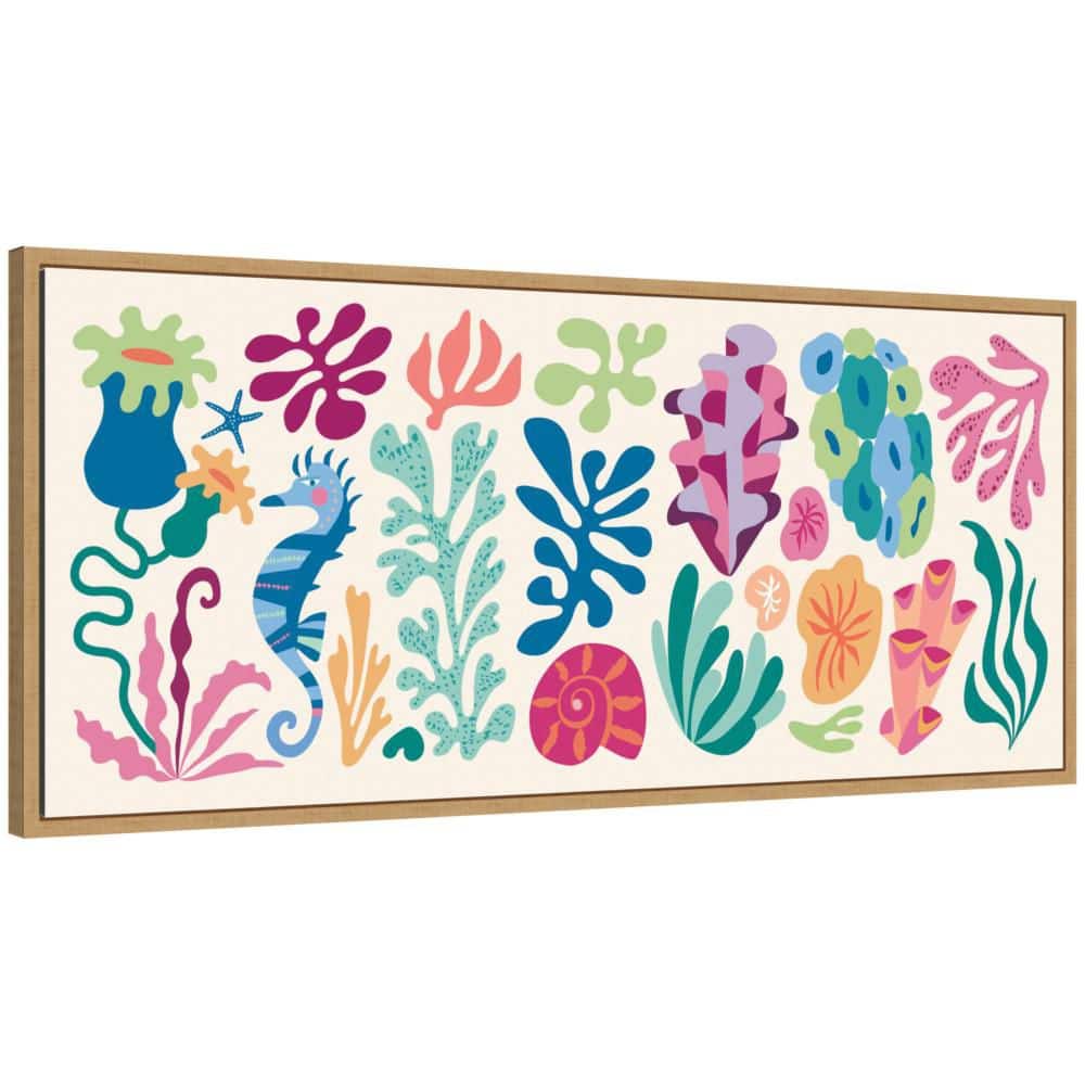 "Sylvie ""Fun Colorful Coral Reef"" by Rachel Lee Framed Fish Art Print 40 in. x 18 in." price history on PriceWatchPro