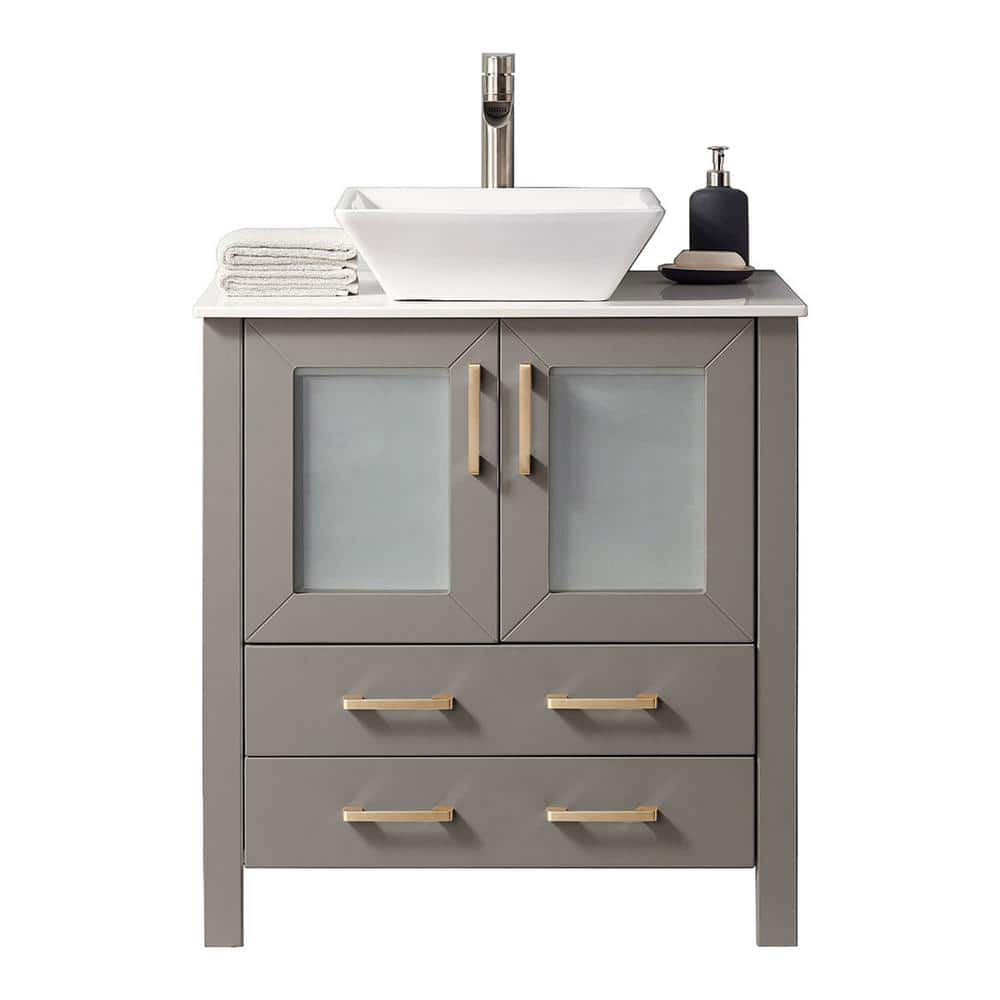 VC CUCINE 30 in. W x 18.5 in. D x 31 in. H Modern Bathroom Vanity