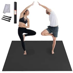 Exercise Mat Non Slip High Density Premium Yoga Mat for Men & Women Fitness with Bag & Carry Strap 8 x 6 ft.