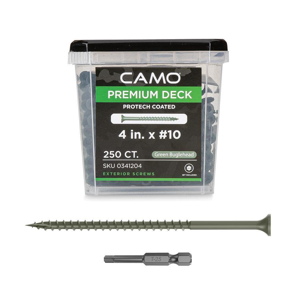 4 in. #10 Green Star Drive Exterior Bugle Head Wood Deck Screws (250-Count) price history on PriceWatchPro