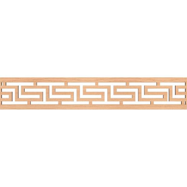 Ekena Millwork Tulum Fretwork 0.375 in. D x 46.625 in. W x 8 in. L Hickory Wood Panel Moulding