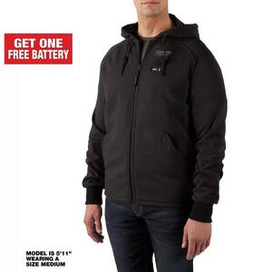 Men's Medium M12 12-Volt Lithium-Ion Cordless Black Heated Jacket Hoodie (Jacket and Battery Holder Only)