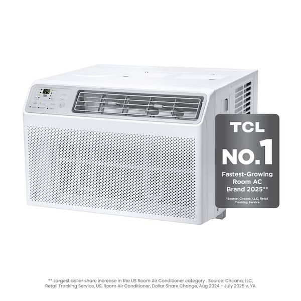 TCL 10,000 BTU (DOE) 120-Volt Smart Window Air Conditioner, Fan and Dehumidifier, 450 sq. ft., Remote Control