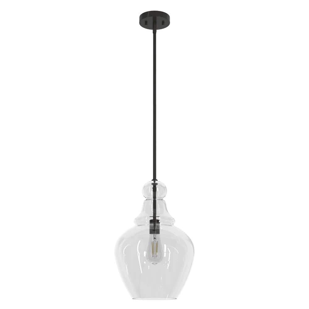 Maple Park Noble Bronze Glass Bell Pendant Light
