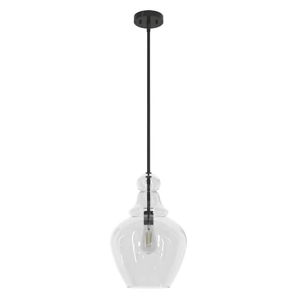 Maple Park 1 Light Noble Bronze Island Pendent Light with Glass Shade Kitchen Light