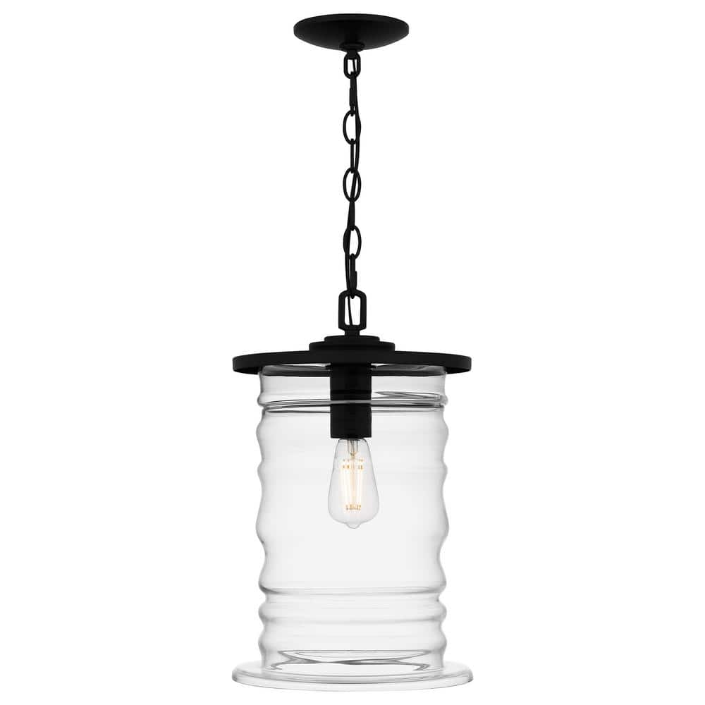 Noland Matte Black Glass Mini Pendant Light