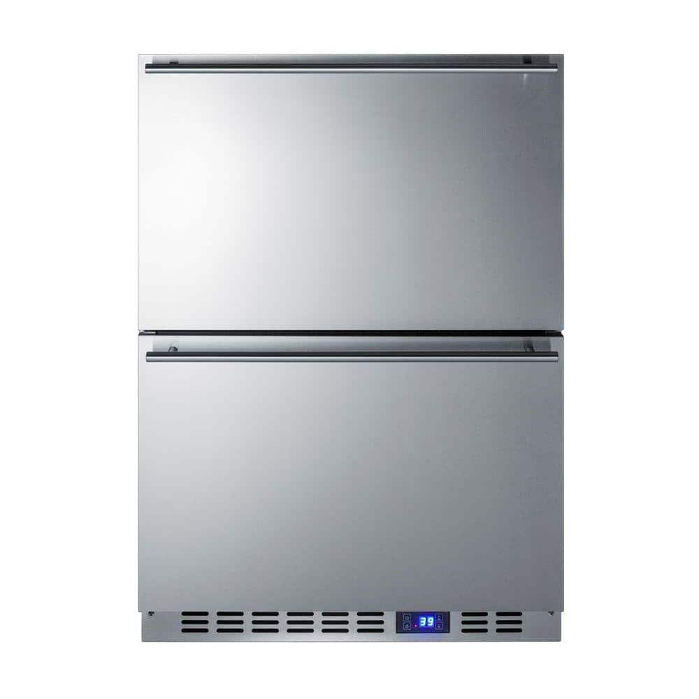 Summit Appliance 24 in. W 3.4 cu. ft. Freezerless Refrigerator in Stainless Steel, Silver