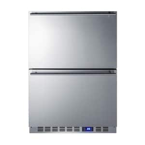 24 in. W 3.4 cu. ft. Freezerless Refrigerator in Stainless Steel