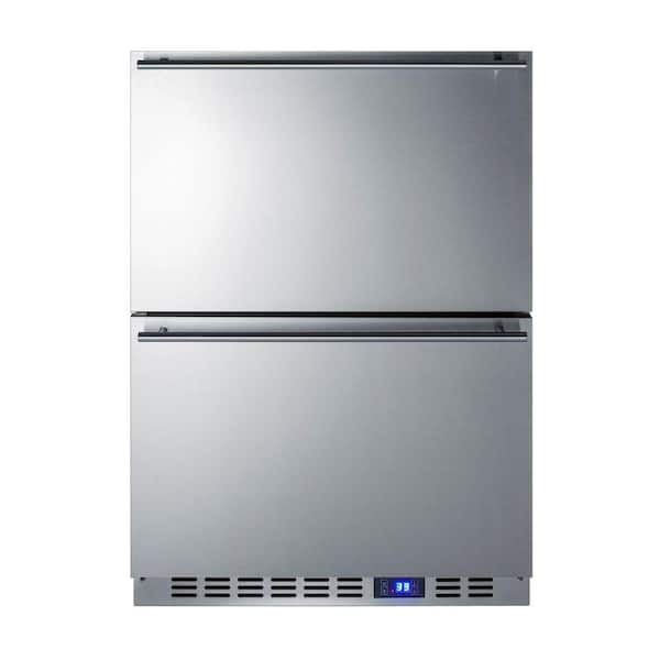 Summit Appliance 24 in. W 3.4 cu. ft. Freezerless Refrigerator in Stainless Steel