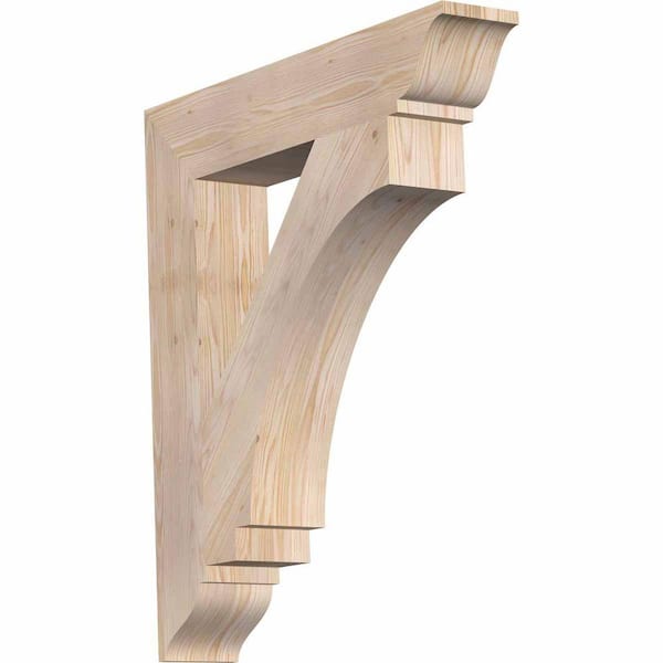 Ekena Millwork 5.5 in. x 36 in. x 32 in. Douglas Fir Imperial Traditional Smooth Bracket