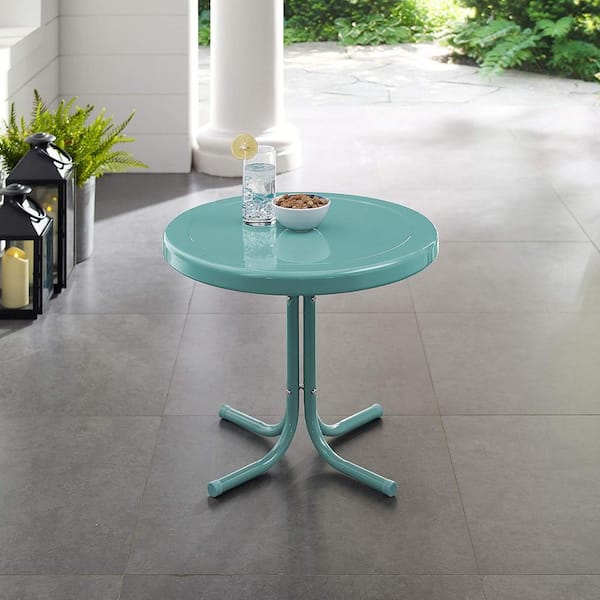 Unbranded Blue Metal Outdoor Side Table