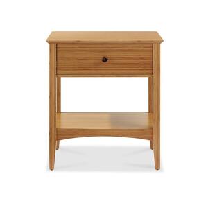 Willow 1-Drawers Caramelized Nightstand 27 in. H x 17.1 in. W x 23.6 in. L