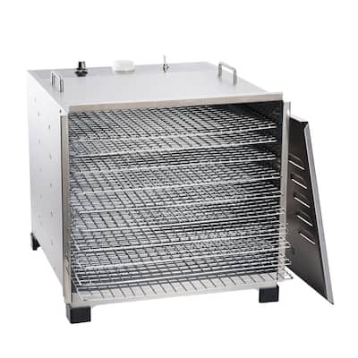 10-Tray Stainless Steel Food Dehydrator with Built-In Timer