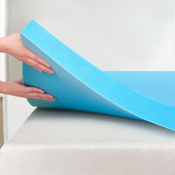 SUBRTEX Medium 2 in. Queen Gel Memory Foam Mattress Topper, Customizable for Different Settings