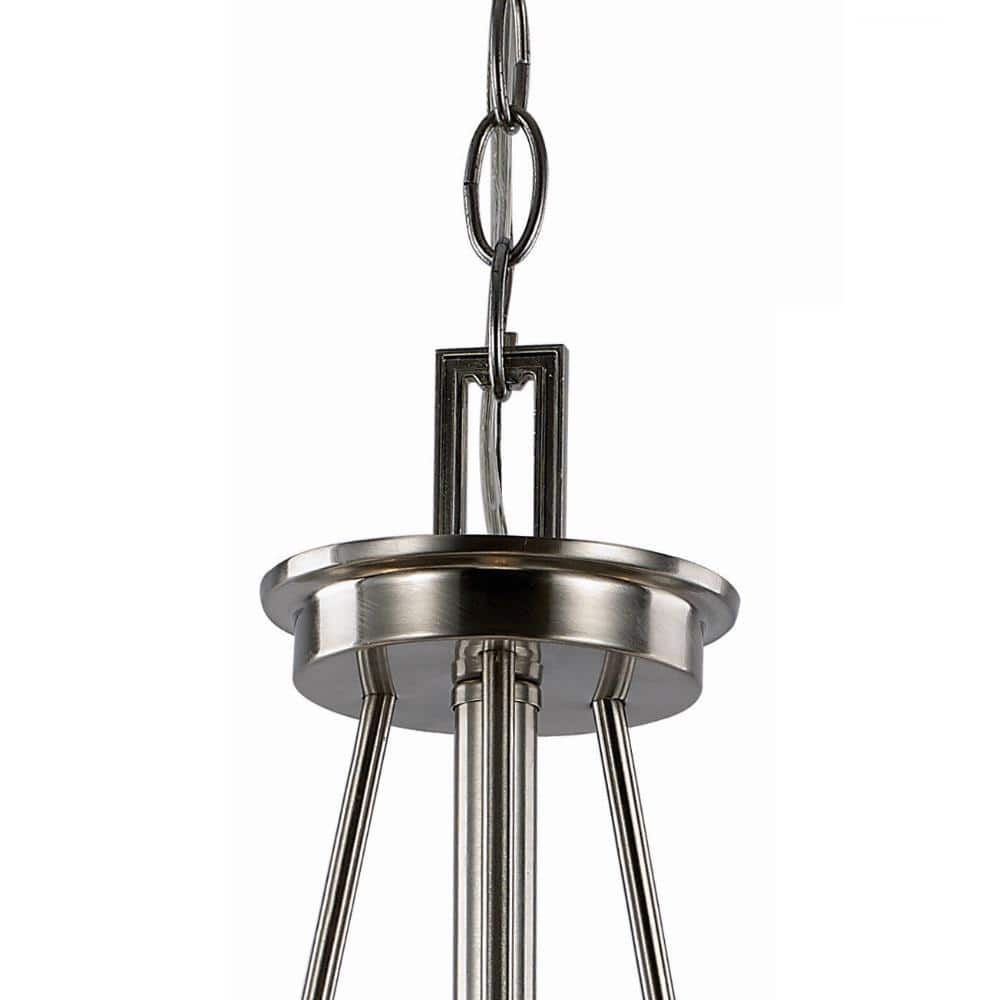Mod Pod Brushed Nickel 20.5" Chandelier with White Frost Candle Shades