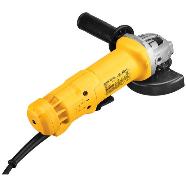 DEWALT - 8 Amp 1 in. Corded SDS-plus L-Shape Concrete/Masonry Rotary Hammer with SHOCKS, Case and Bonus 4-1/2 in. Angle Grinder