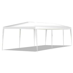 10 ft. x 30 ft. White Outdoor Canopy Tent with Side Walls
