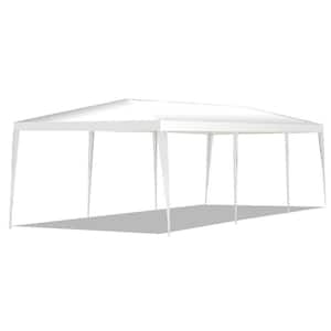 10 ft. x 30 ft. White Canopy Wedding Party with Side walls