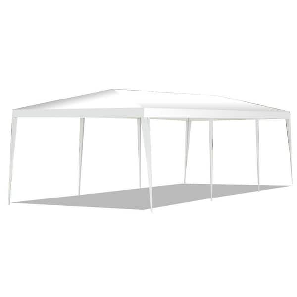 WELLFOR 10 ft. x 30 ft. White Canopy Wedding Party with Side walls