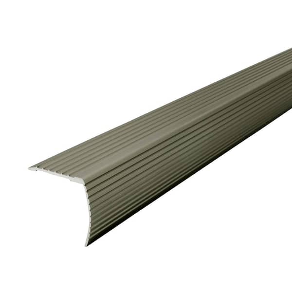 72" SATIN NICKEL ALUMINUM FLUTE CINCH STAIR EDGING