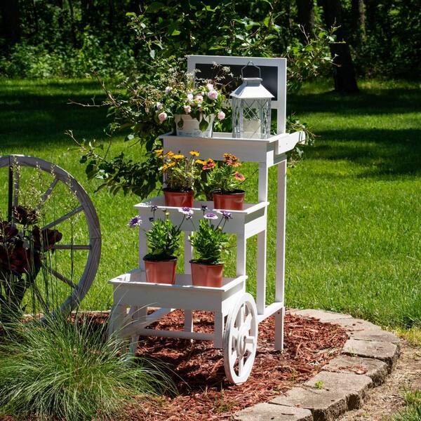 Sunnydaze 3-Tiered Fir Wood 9.5 in. L x 15 in. W x 2.75 in. H x