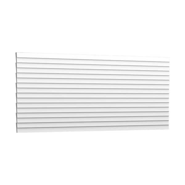 ORAC DECOR 5/8 in. D x 9.875 in. W x 102 in. L Ripple Primed White Polyurethane 3D Wall Covering Panel Moulding (1-Pack)
