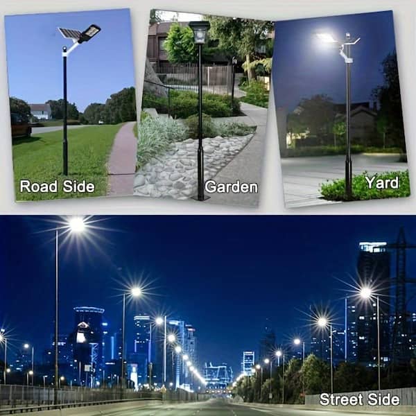 9.2 ft. Black Direct Burial Outdoor Lamp Post, fits Most Standard 3 in. Post Top Fixtures