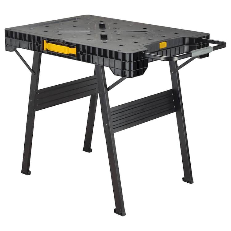 DEWALT 33 in. H Plastic Folding Portable Sawhorse Workbench