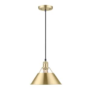 Orwell 100-Watt 1-Light Brushed Champagne Bronze Pendant Light