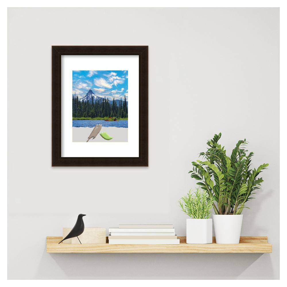 Espresso Brown Wood Rectangular Picture Frame with Satin Finish