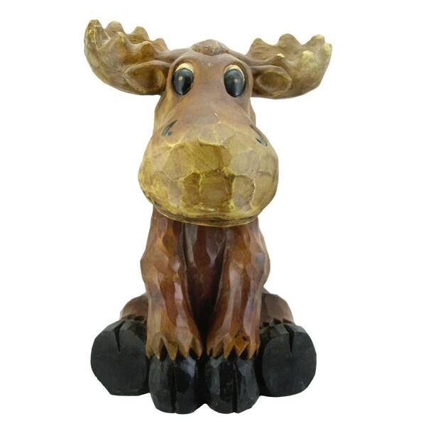 BECKETT Sitting Moose Garden Statue