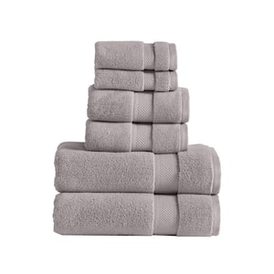 Luxury Quick Dry 6-Piece Solid Stone Cotton Towel Set