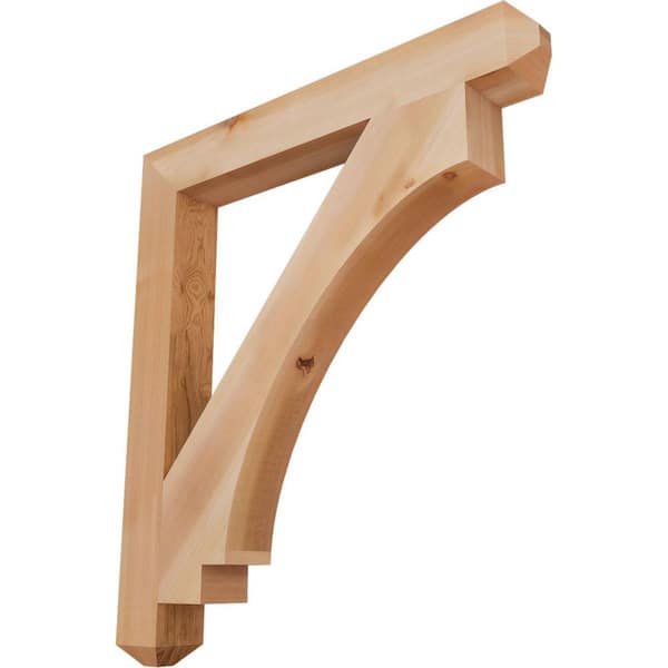Ekena Millwork 3.5 in. x 36 in. x 32 in. Western Red Cedar Imperial Craftsman Smooth Bracket