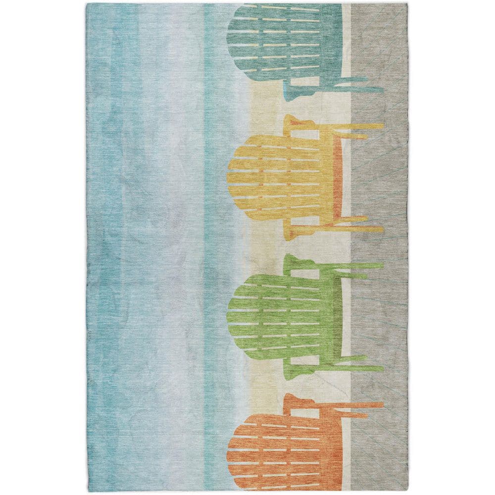 Dream Shag Premium Machine Washable Abstract ADS146 Poolside 3 ft. x 5 ft. Area Rug price history on PriceWatchPro