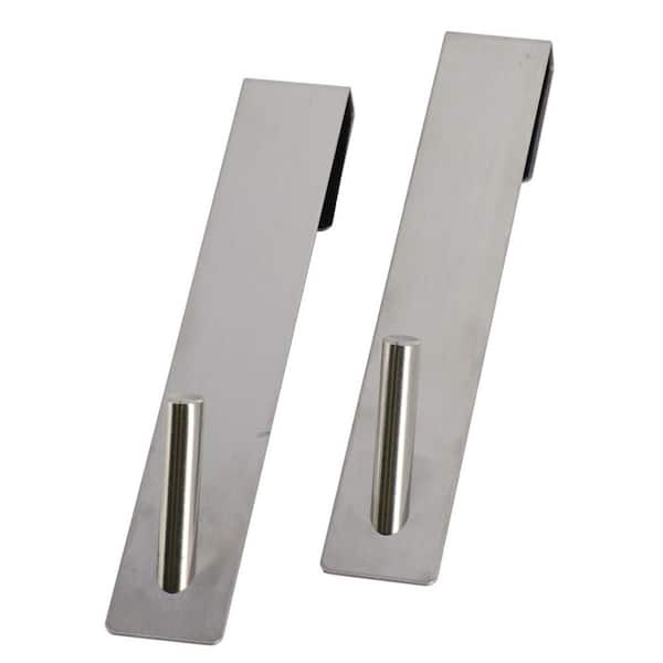 EVIDECO French home goods Modern J-Hook Over the Shower Glass Robe/Towel Hooks (Set of 2) in Chrome