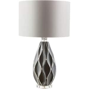 Brigitte 27.5 in. Medium Gray Indoor Table Lamp