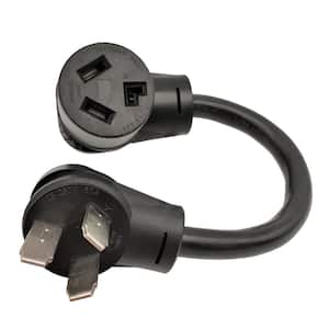 1 ft. 10/3 3-Wire 3-Prong Range/Stove/Oven NEMA 10-50P to Dryer 10-30R Adapter Cord (10-50P to 10-30R), 30 Amp 125-Volt