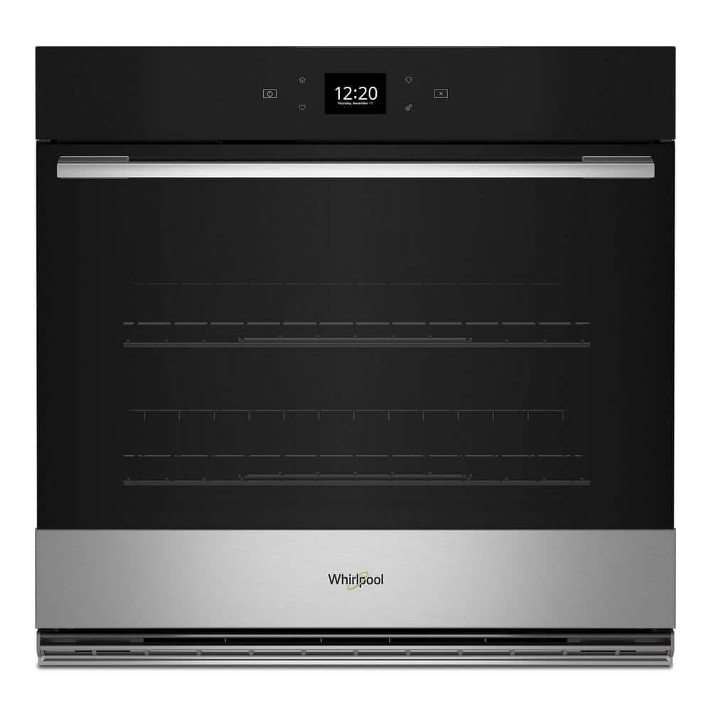 Whirlpool 30 in. Single Electric Wall Oven with Convection Self-Cleaning in Fingerprint Resistant Stainless Steel