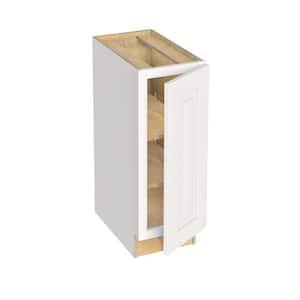 Grayson Pacific White Painted Plywood Shaker Assembled Bath Cabinet FH Sft Cls R 12 in W x 21 in D x 34.5 in H