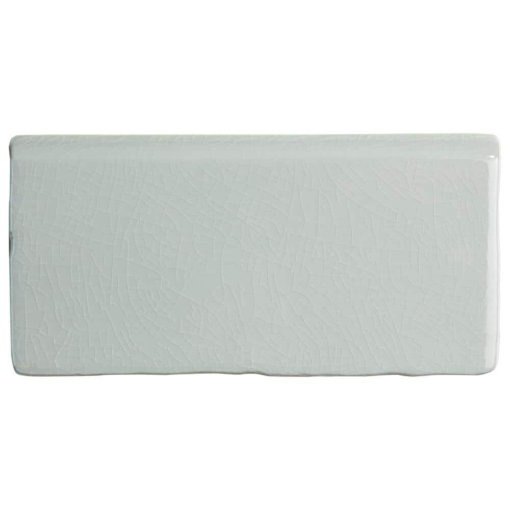 Antic Craquelle Bullnose Gris Soho 3 in. x 6 in. Glossy Ceramic Wall Tile Trim price history on PriceWatchPro