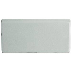 Antic Craquelle Bullnose Gris Soho 3 in. x 6 in. Glossy Ceramic Wall Tile Trim