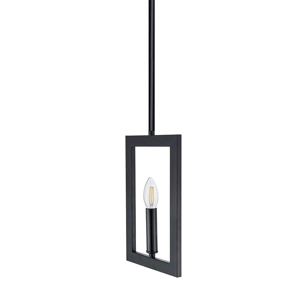 Aroma 1-Light Black Island Pendant Light