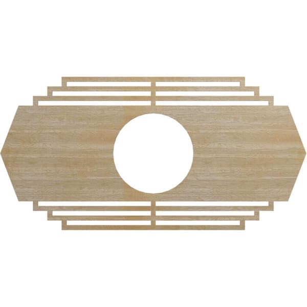 Ekena Millwork 0.375 in. x 36 in. x 18 in. Wood (Hickory) Medallion Moulding