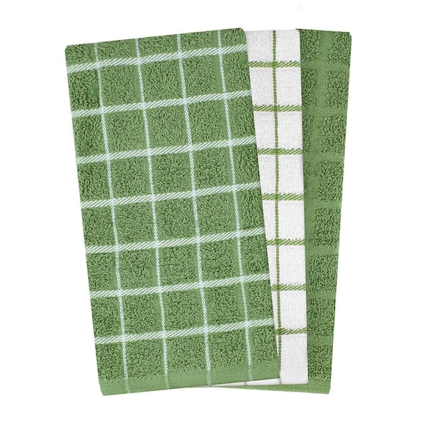 RITZ Cotton Terry Check Kitchen Towels (Set of 3) - Bed Bath