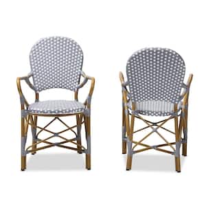 Seva Gray and White Dining Chair (Set of 2)