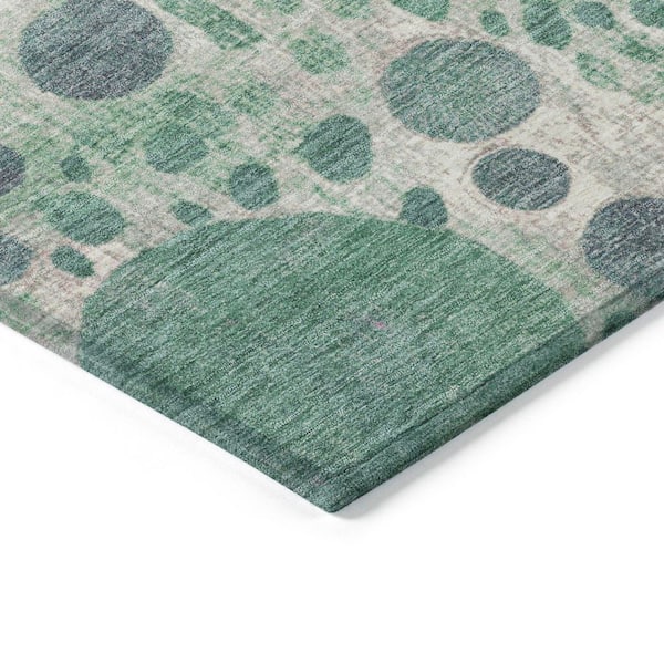 Chantille Machine Washable Indoor/Outdoor Abstract ACN1895 Green 10 ft. x 14 ft. Accent Rug