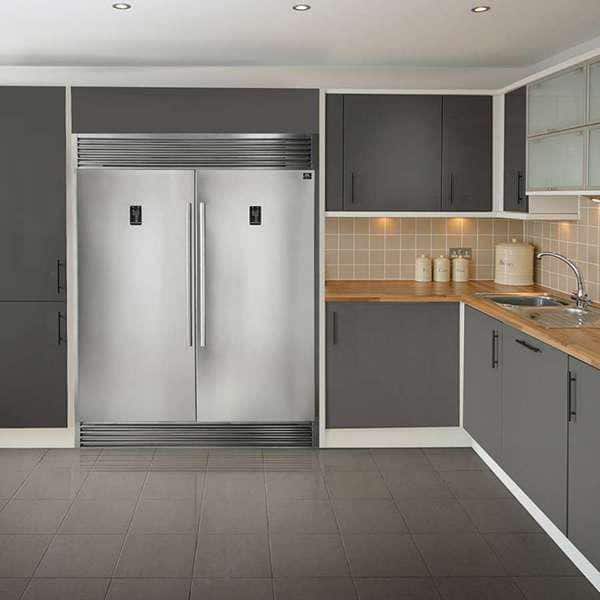 Stainless Steel 60" Side-by-Side Refrigerator with Ice Maker