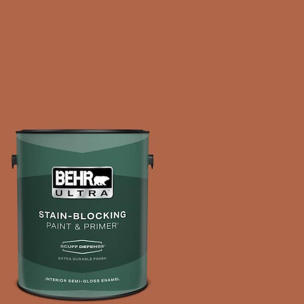 BEHR ULTRA 1 gal. #M200-7 Rusty Gate Extra Durable Semi-Gloss Enamel Interior Paint & Primer